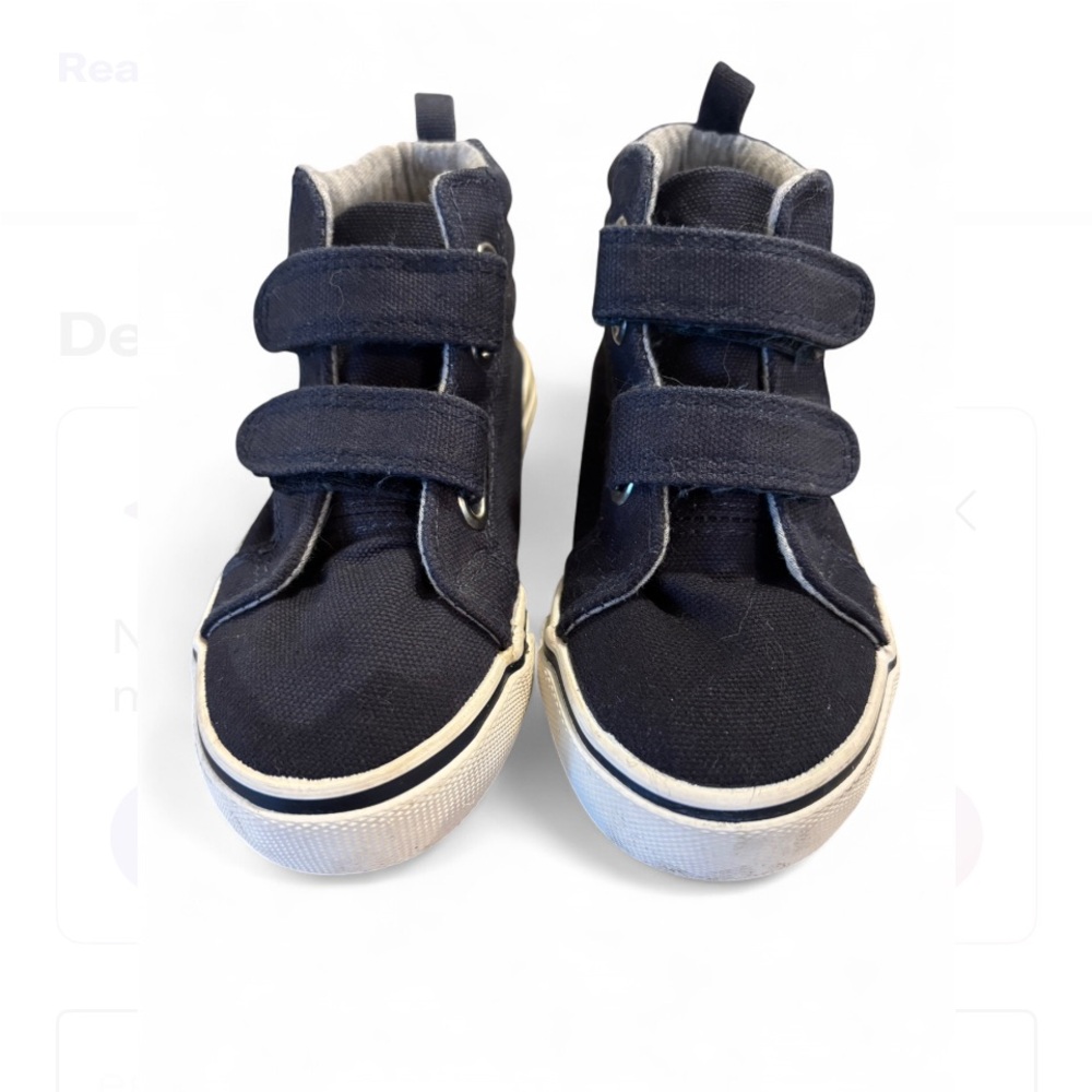 Monkey Navy Blue Velcro Strap Sneakers for Kids